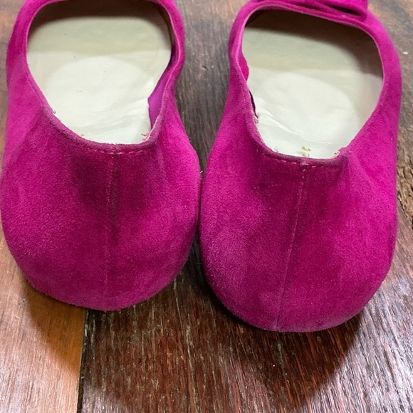Bettye Muller Fuchsia Suede Ballet Flats with Bow Women’s Size 38 (US 7.5–8) - Picture 7 of 9